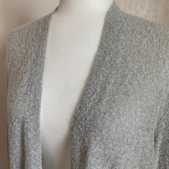 OLD NAVY Light Grey Long Open Front Cardigan With Pockets L - Picture 5 of 6